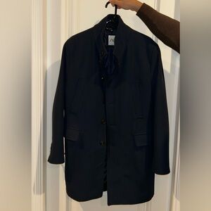 Men's Navy Coat. Size Large